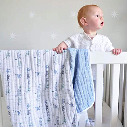 Image of aden + anais 100% Cotton Muslin Baby Blanket Crib Bedding for Newborn Baby and Toddler, Nursery Blanket for Boys and Girls, Baby Registry and Shower Gift - Rising Star