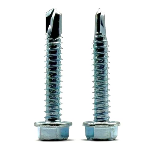 125 Tornillos Autorroscantes 1/4-14x1 Hexagonal Zinc miniatura 3
