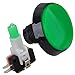 BQLZR Green LED Light Lamp 60mm Dia Big Round Arcade Video Game Player Push Button Switch Pack of 5