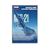 FQCYN Militärposter MIG-21 Kampfflugzeug, 30 x 45 cm