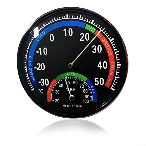 Misuratore di umidità della temperatura, igrometro termometro analogico per interni ed esterni termoigrometro monitor per serra domestica