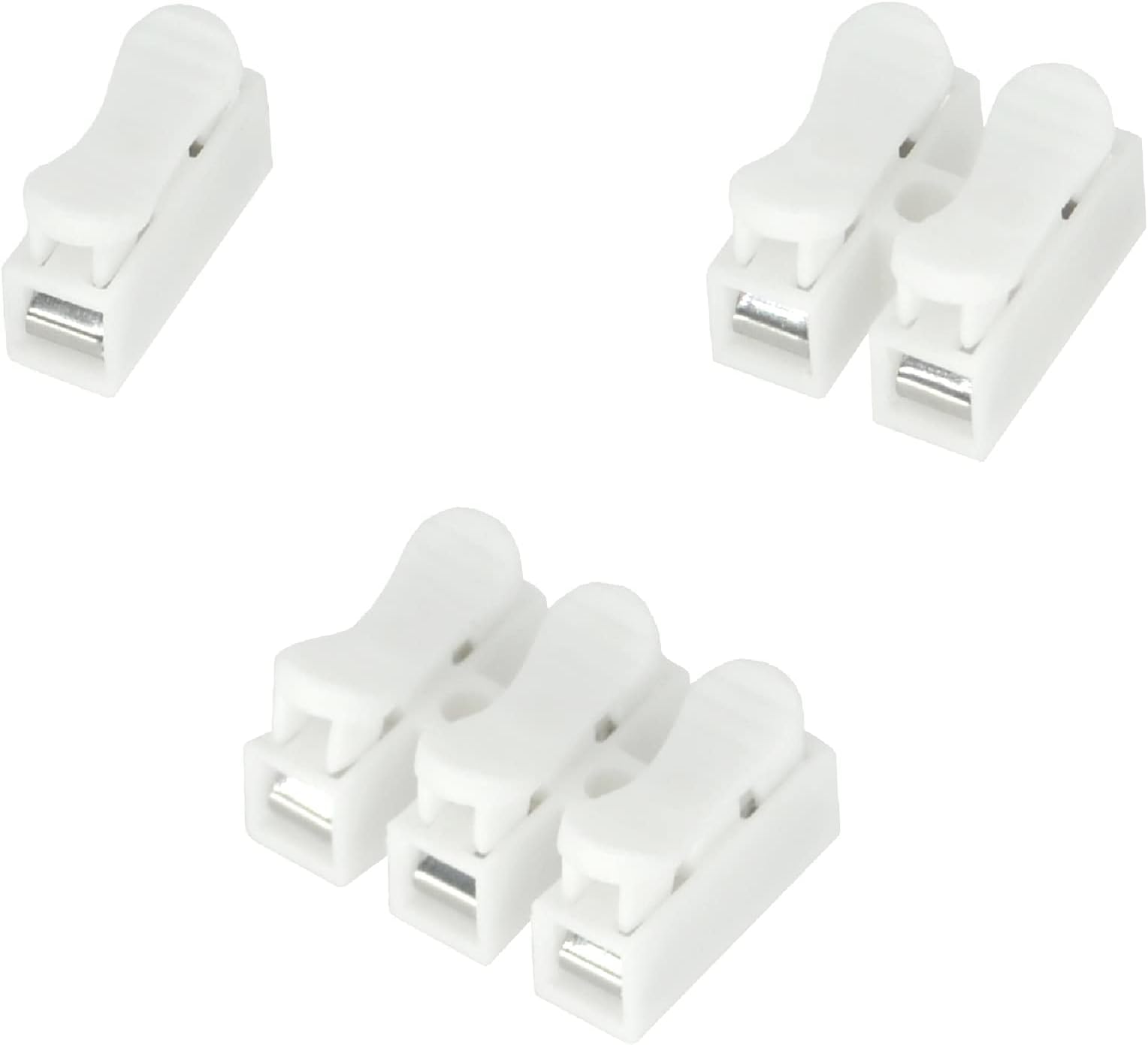 75 PCS CH1 CH2 CH3 Spring Clamp Wiring Terminals,Wire Connectors,Quick Pin Push Cable Connectors