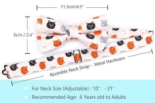 Image of OCIA Cute Pattern Pre-tied Bow Tie Adjustable Bowties for Adult & Children