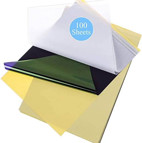 Tattoo Transfer Paper, 100 Sheets Thermal Stencil Paper, 8.5" x 11" A4 Size