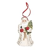 Spode Christmas Tree Hanging Santa Ornament, Elegant Hanging Decoration for Christmas Trees - Holiday Home Accents & Festive Ornament - Thoughtful Keepsake & Gift for Friends & Family