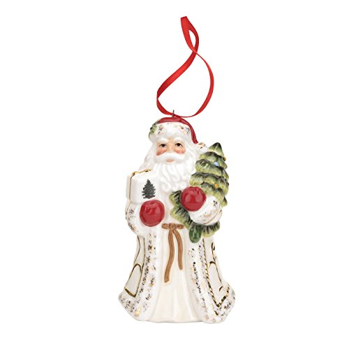 Spode Christmas Tree Hanging Santa Ornament, Elegant Hanging Decoration for Christmas Trees - Holiday Home Accents & Festive Ornament - Thoughtful Keepsake & Gift for Friends & Family
