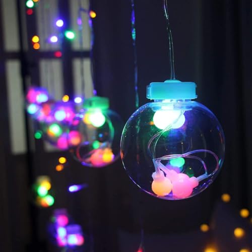 Image of V.E.S.P.A 12-Ball String Lights with 8 Flashing Modes - Perfect for Indoor & Outdoor Decoration - Ideal for Diwali, Christmas, and New Year. (Multi Color)