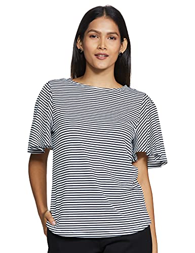 Image of Max Women Women Textured Knitted Ruched Sleeves Top