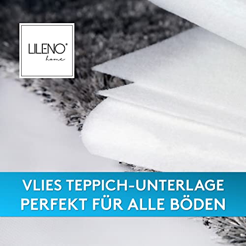 Foto von LILENO HOME Teppich-Unterlage rutschfest [120x180 cm] aus Vlies dünn - Anti-Rutsch-Matte zuschneidbar - Antirutschmatte Teppich Stopper - Universal Teppichunterlage - Rutschmatte Teppichstopper