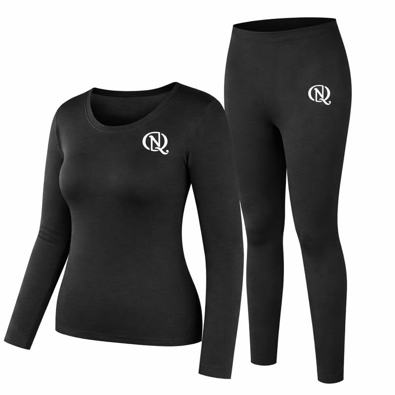 never quit Women’s Sports Compression Running Set | Quick Dry Long Sleeve Shirt & Pants | Skin-Tight Stretchable Gym Workout Tracksuit | Yoga Fitness Activewear Set – Black-picture-7