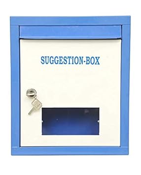 Heavy Metal Suggestion Box/Mail Box/Compaint Box/Donation Box/Wall Mountable with Two Key Lock Or Table Surface Bo