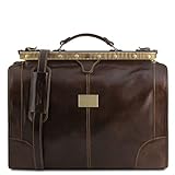 Tuscany Leather - Madrid - Maleta de viaje en piel- modelo pequeño Marrón oscuro - TL1023/5