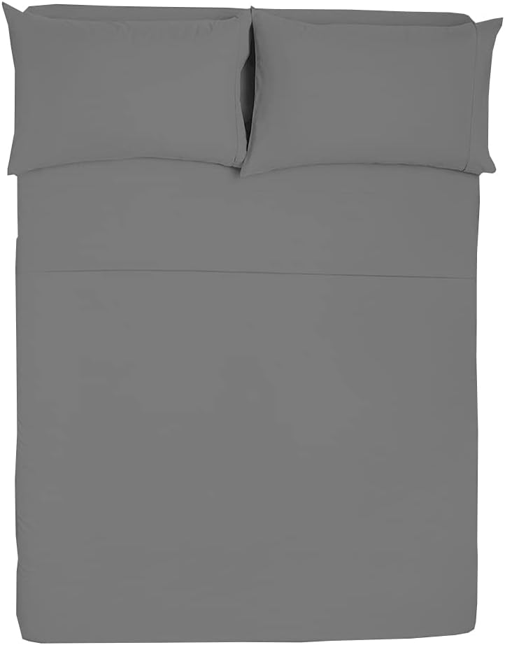 ARlinen Microfiber Sheet Set-Cal-King Size, Bed Sheet Weight-Wrinkle & Fade Resistant Brushed Microfiber Sheets with 15" Deep Bedding Sheet Sets (Cal-King Size, Dark Grey Solid)