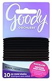 Goody Women's Colour Collection 4 mm Braided Elastics, Black, 10 Count