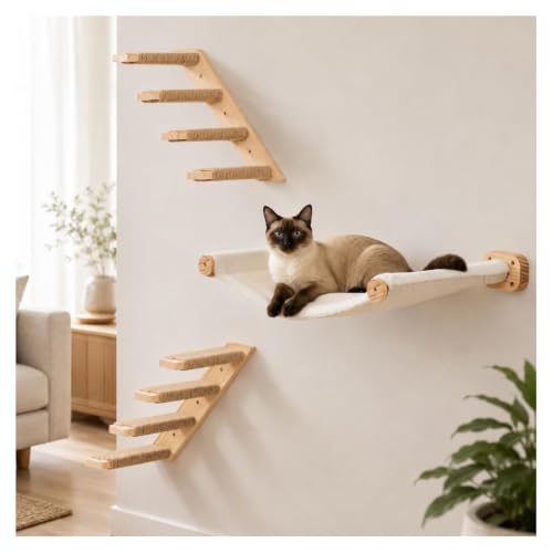 Cat Wall Hammock Set with 2 Ladders