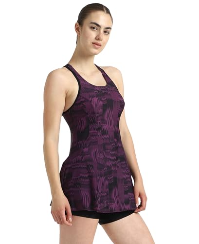 Image of Speedo Women's Swimdress with Boyleg | Swimming Costume Swimsuit | Chlorine Resistance | UPF 40+ Sun Protection | Removable Bra Pads