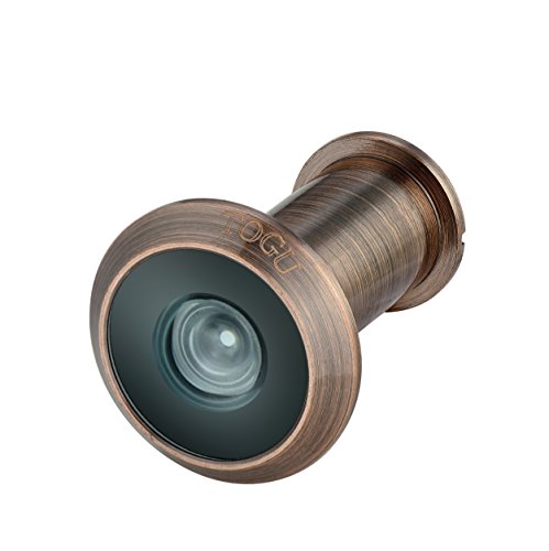 Togu Tg3016Ng-Ac Ul Listed Solid Brass Hd Glass Lens 220-Degree Door Viewer Peephole For 1-3/8" To 2-1/6" Doors, Antique Copper Finish #TOP1