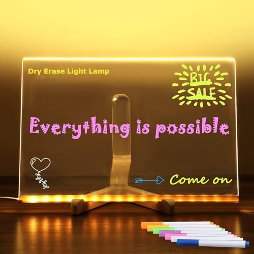 Image of Transparent Acrylic Writing Board with LED Light, 1 Count