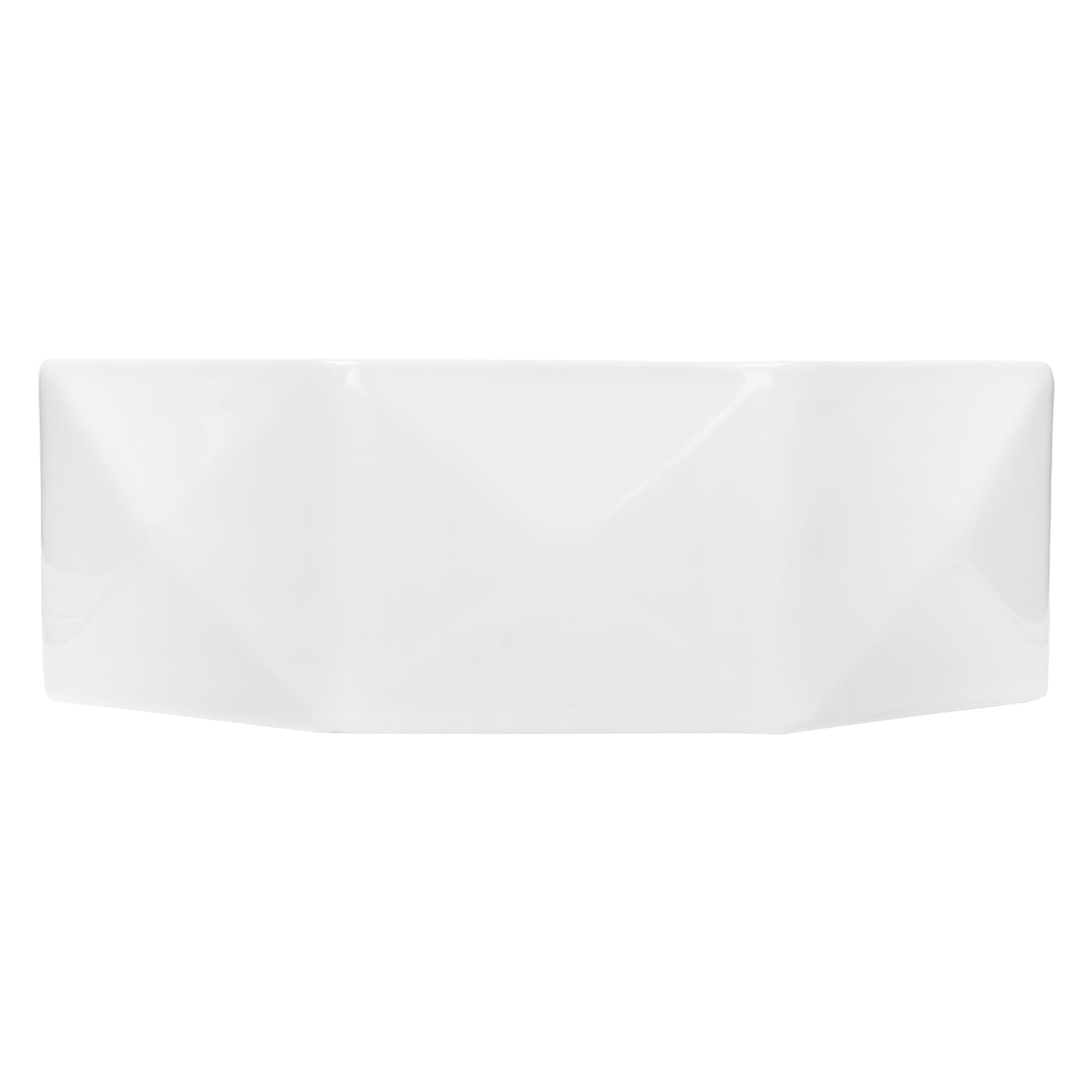 LuxeBath Lavabo Cerámica Blanco Brillante En Forma De Diamante Ø 420 x 135 mm Incl. Juego De Desagüe Sin Rebosadero 100 mm Lavamanos Moderno De Encimera/Colgante Con Fijación A La Pared Para Baño