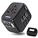 Universal Travel Adapter International Power Adapter European Plug Adapter 3 USB & 1 Type C Ports 5A Max Suit Global 200 Countries Including European Japan Australia India Israel