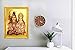 zig zag Goddess God Shankar Family Shiva Parvati Photo Frame For Wall / Table / Pooja Room ( 7x9 inches, Acrylic Glass) Golden