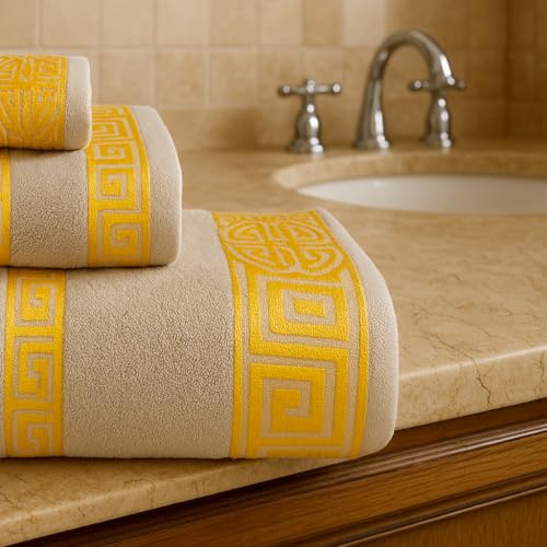Miniatura 2 de Tienda Eurasia Juego De Toallas De Baño 3 Piezas Medidas 30x50 Cm 50x100 Cm Y 100x150 Cm Modelo Mallorca Lavable A Máquina A 40 C 500 G De 100 Algodón Gris Claro