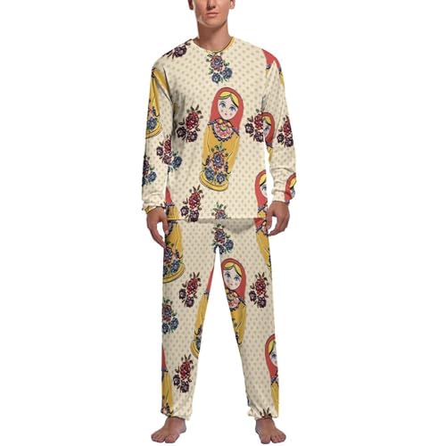 Ensemble de pijama homme haut et bas manche longue pantalon nuit
