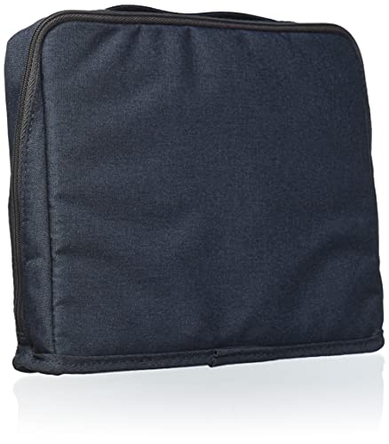 Image of KOKUYO Pencil Case Pouch, Haco-Biz Standing Pen Pouch Bag, Foldable Stand up Pencil Holder Organizer, Large Capacity Portable Pencil Box for Office Supplies, Navy x Khaki (KAHA-HB11B)