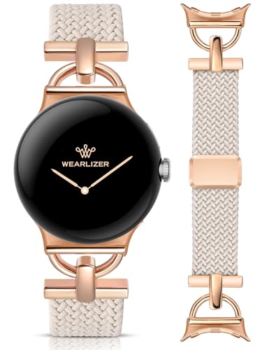 Wearlizer Braided Band Compatible with Google Pixel Women Star/R.Gold