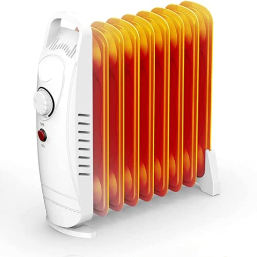 Radiateur À Huile, Silencieux D'économie D'énergie De 1000 Watts, Chauffage Électrique Avec Thermostat, Chauffage Électrique Mobile Dans La Chambre Inférieure À 70㎡,Chauffage Électrique Mobile Cover