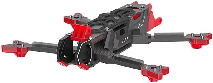 CineFlow Reinforced 5 Inch Carbon Fiber Frame Kit 222mm Wheelbase 5mm Thick Arm Quick-Release Side Panels Mechanical Propulsion Component 1 Set