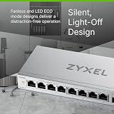 Zyxel Przełącznik sieciowy 8 portów | Web Managed Gigabit LAN Switch | 2 x SFP łącza uplink | QoS, agregacja linków, VLAN, IGMP Snooping | bez wentylatora | Komputer stacjonarny [GS1200-10v3]