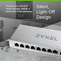 Zyxel Netzwerk Switch 8 Port | Web Managed Gigabit LAN Switch | 2X SFP Uplinks | QoS, Link Aggregation, VLAN, IGMP Snooping | Lüfterlos | Desktop [GS1200-10v3] – Ansicht 6