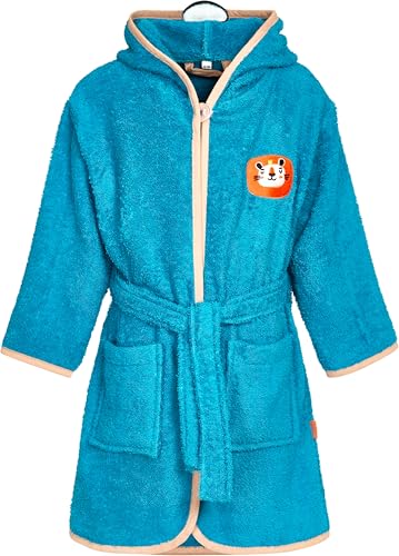 Peignoir enfant vert Playshoes pour réchauffer votre petit après le bain 110-116