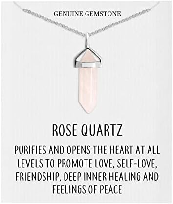 Philip Jones Rose Quartz Gemstone Necklace