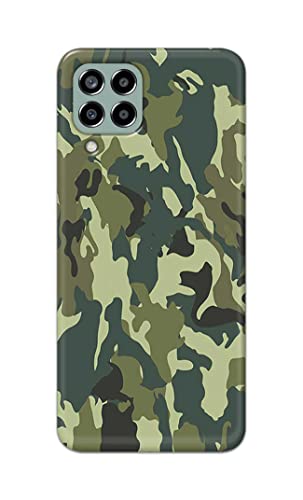 Image of Printed Hard Back Cover Case for Samsung Galaxy M33 5G Back Cover (Green Army Camouflage) -1803