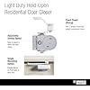 Light Duty Residential Hold Open Door Closer, ADA, Matte Black (White)
