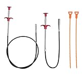 Waschbecken Haken Rohr FüR KüChe Badezimmer Tool Abfluss SpüLe Reinigung Haken Abflussreiniger Haar Werkzeug Schlange Badewanne Dusche Und Waschbecken Mit Greifhaken Zum Reinigen Verstopfung 4 StüCk