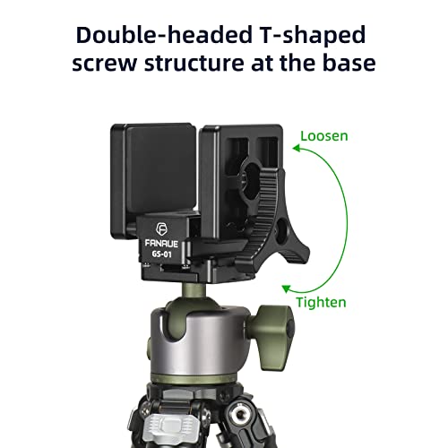 FANAUE GS-01Arca Swiss Rifle Saddle Mount, Hunting Tripod Clamp with Quick Release Plate, Shooting Tripod Rest, Enhanced Accuracy Ball Head & Adapter for Hunting and Shooting