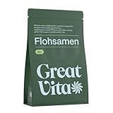 GreatVita Bio Flohsamen 1000g | 99% reine ganze Flohsamen - zertifizierte Bio-Qualität aus Indien | reich an Ballaststoffen & glutenfrei, vegan - ideal für eine gesunde Ernährung