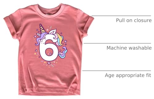 Image of Unicorn 6th Birthday Shirts for Toddler Girls Outfit 6 Year Old Six Sixth Shirt