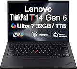 Lenovo ThinkPad T14 Gen 6 Copilot+ AI Business Laptop 14.0" IPS FHD+ Display (Intel Ultra 7-255U, 32GB DDR5, 1TB PCIe SSD, Backlit KB, Fingerprint, 5MP Webcam, 2 Thunderbolt 4, Win 11 Pro)