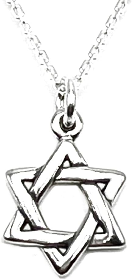 KEVIN N ANNA Sterling Silver Star of David Charm - Faith Charm Necklace, 18"