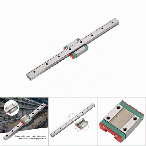 Guide linéaire miniature LML12B largeur 12 mm + bloc coulissant(200mm) – vue 6