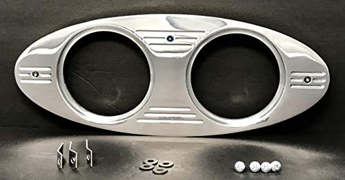 Dolphin Gauges Compatible With 1932 3-3/8" Ford Car Quad Dash Insert - Polished Billet Aluminum #TOP2