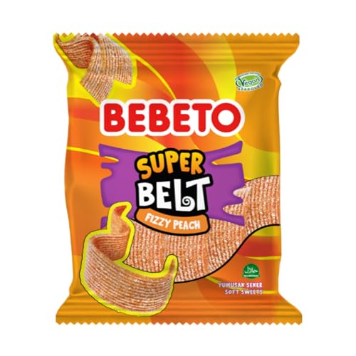 Bebeto Super Belt Peach Caramelos Veganos Ácidos 135g miniatura 1