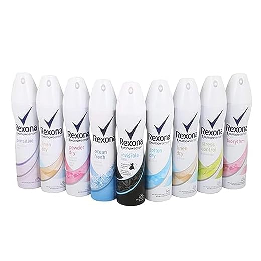 Rexona Body Spray Anti-Perspirant (12X 200 ml/6.67 oz, Mix within the available kinds)