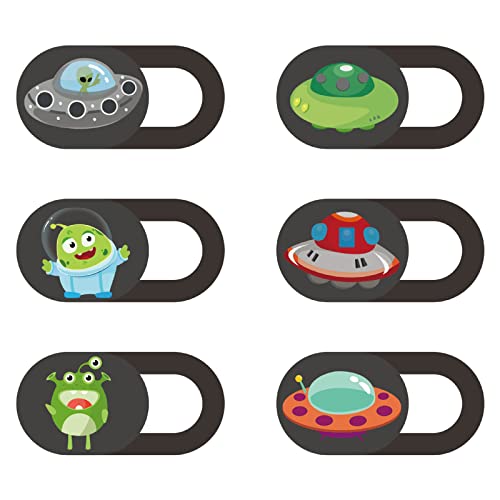 Couvercle de Caméra d'ordinateur Webcam Cover Coulissant Couverture de Caméra Frontale Webcam Couverture de Confidentialité Ultrafin pour Laptop, PC,Smartphones, Tablettes,Noteboook Pro, etc(UFO) Cover