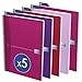 Produktbild OXFORD Spiralbuch My Style 5er Pack mit 4 Farben A5 kariert 90 Blatt mit Lesezeichen-Lineal Schreibblock Notizblock Collegeblock