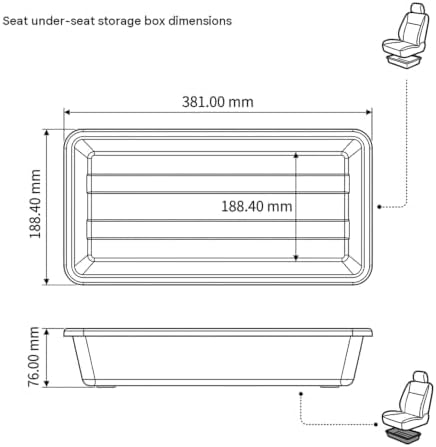 Car Under Seat Storage Box for Smart Fortwo image 2